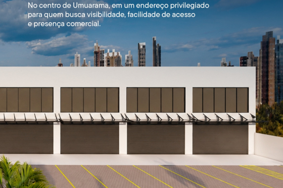 Sala Comercial para alugar - 214.00m² - Zona III, Umuarama-PR